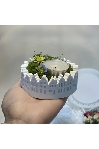 Choice قالب سيليكون دائري مجوف على شكل منزل، قالب سيليكون راتنجي، تصميم بسيط،...