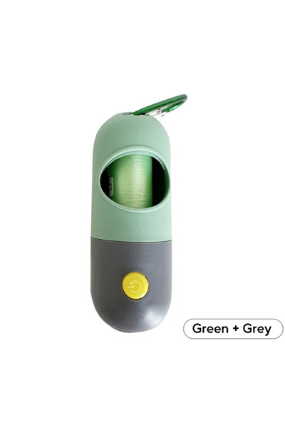 Choice1 Green LED Lighted Dog Poop Bags Dispenser Portable with 10 Rolls Wast...