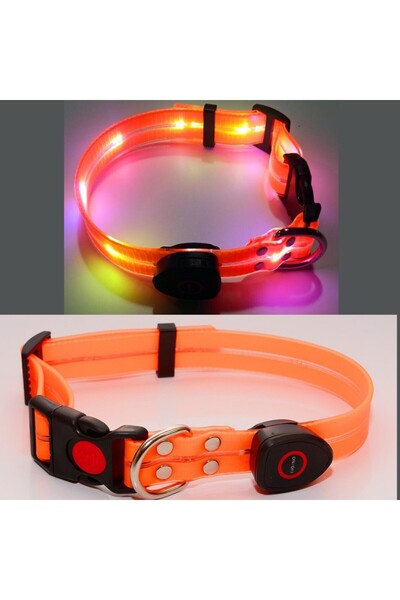 choice2 For Size -30CM-52CM Orange USB Charging New Adjustable Led Glowing Pe...