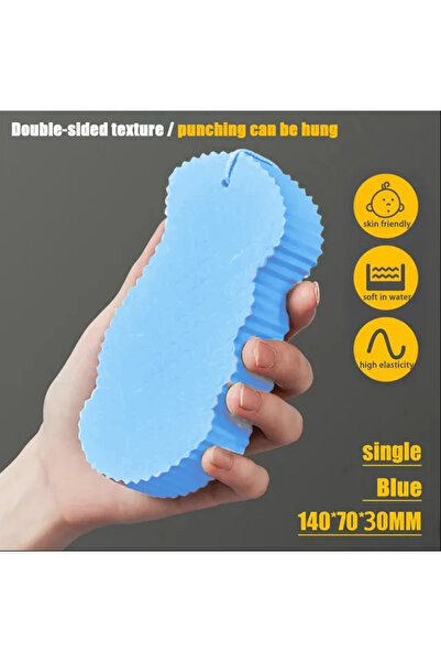 Choice1 إسفنجة ناعمة زرقاء اللون، قطعة واحدة، لتقشير الجسم، إسفنجة استحمام، ف...