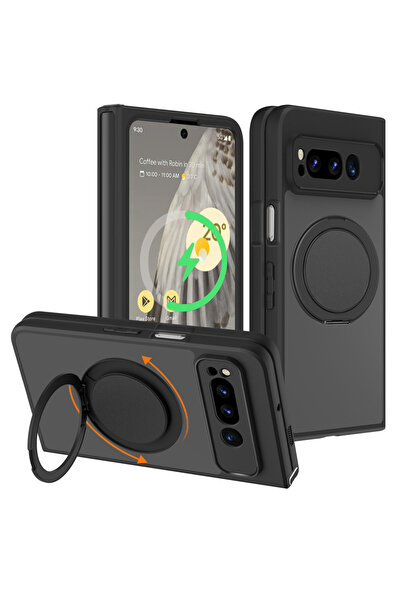 Choice غطاء هاتف جوجل بيكسل القابل للطي، مزود بحامل مغناطيسي، مقاوم للصدمات، ...