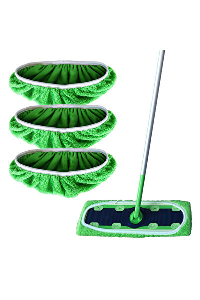 Choice 3Pcs Green Mop Pads JINYUDOME 3Pcs Microfiber Mop Pads Reusable for Sw...