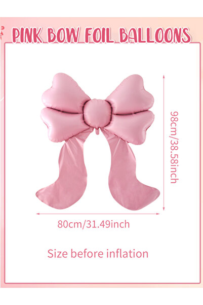 Choice1 Other 1pc medium bow Pink bow balloon decoration birthday Valentine's...