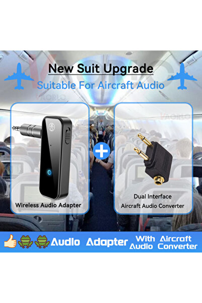 Choice محول صوت لاسلكي ستيريو عالي الدقة مع ميكروفون عالي الدقة، مزود بجهاز إ...