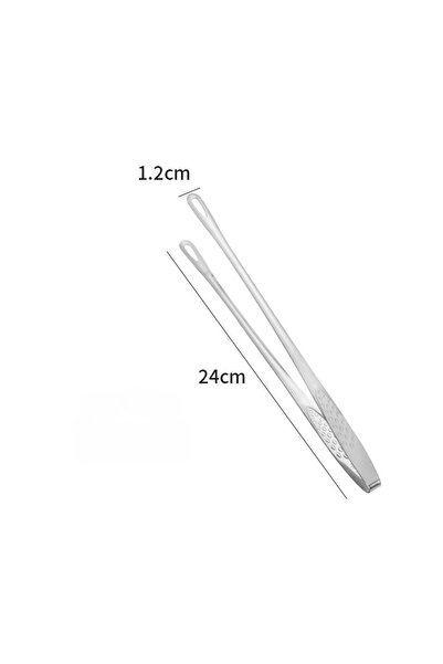 Choice مشبك شواء كوري فضي اللون، قطعة واحدة، بطول 24 سم، مصنوع من الفولاذ الم...