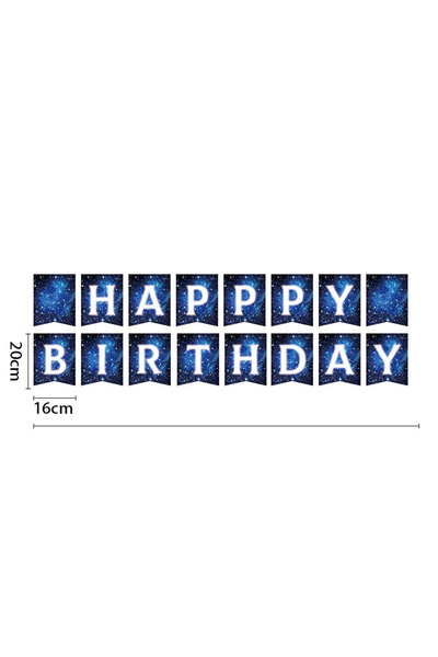 Choice8 مجموعة حفلات عيد ميلاد مكونة من 16 قطعة بتصميم سماء مرصعة بالنجوم بال...