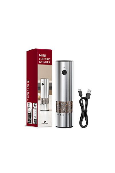 Choice KYMQ-82A 1pc/2pcs MINI USB Rechargeable Automatic Pepper Grinder Adjus...