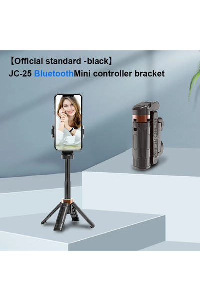 Choice حامل ثلاثي أسود للهاتف المحمول، عصا سيلفي محمولة مع جهاز تحكم عن بعد ل...