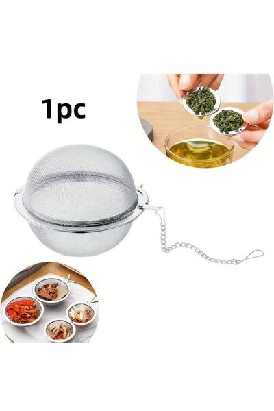 Choice كرة شاي واحدة من الفولاذ المقاوم للصدأ، مصفاة شاي شبكية 2.04 بوصة، فلت...