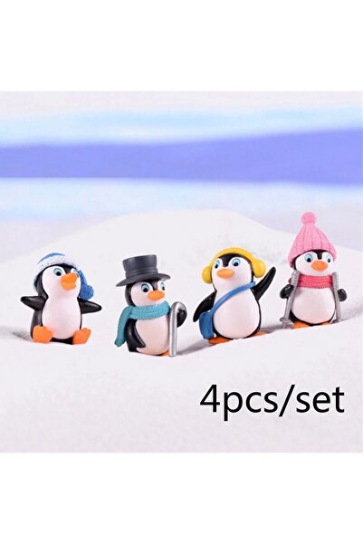 Choice 1set 4pcs 4pcs/set DIY Crafts Mini Winter Penguin Miniature Figurine C...