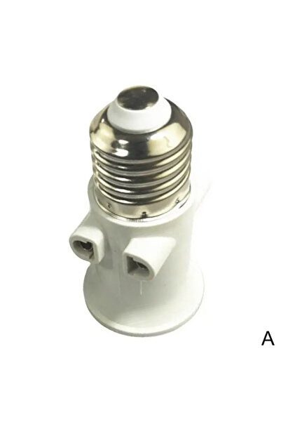 Choice White E27 Split Flame Head Converter Plug Connector E27 Bulb Adaptor L...