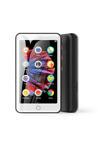 Choice مشغل موسيقى محمول أسود اللون يدعم ملفات MP3/MP4، مزود بمكبرات صوت بلوت...