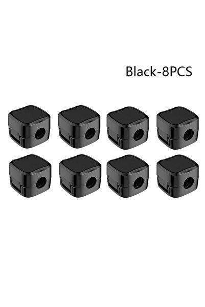 Choice1 8 قطع سوداء و6 قطع من مشابك تنظيم الأسلاك المغناطيسية المصنوعة من ماد...