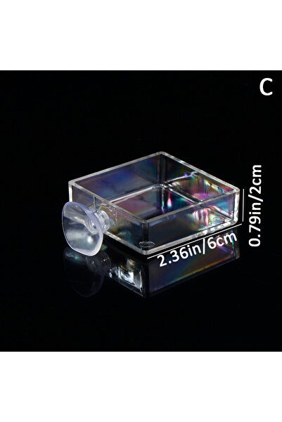 choice2 وحدة تغذية حوض السمك C مصنوعة من الأكريليك الشفاف وأطباق مربعة مستدير...