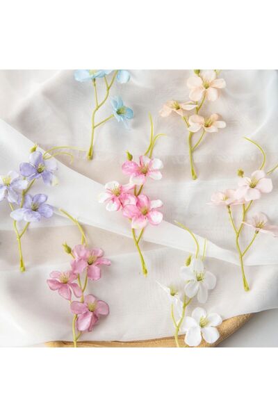 Choice3 ١٠ قطع من زهور البرقوق الاصطناعية حرير متعددة الألوان، مثالية لتزيين ...