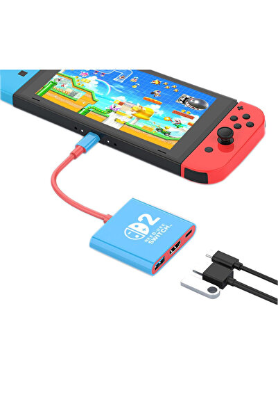 choice2 D For Switch2 Type C Dking Station HDMI+USB3.0+PD Port 3 in1 Hdmi 4k ...