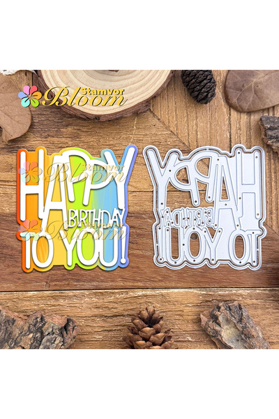 Choice Original Lovely Layers Birthday Title HAPPY BIRTHDAY TO YOU Metal Cutt...