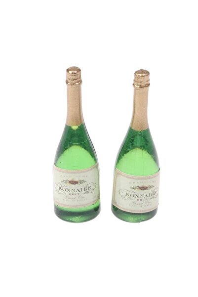 Choice 2pcs 2Pcs Dollhouse Miniature Vitreous Champagne Bottles Glass Liquor ...