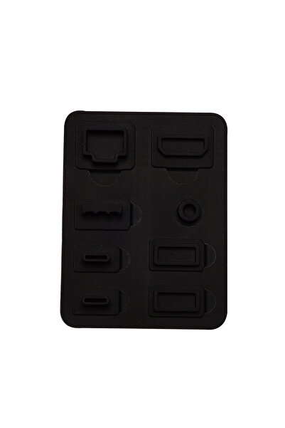 Choice3 غطاء حماية أسود من السيليكون لمنع دخول الغبار ومنافذ USB ومجموعة مقاو...