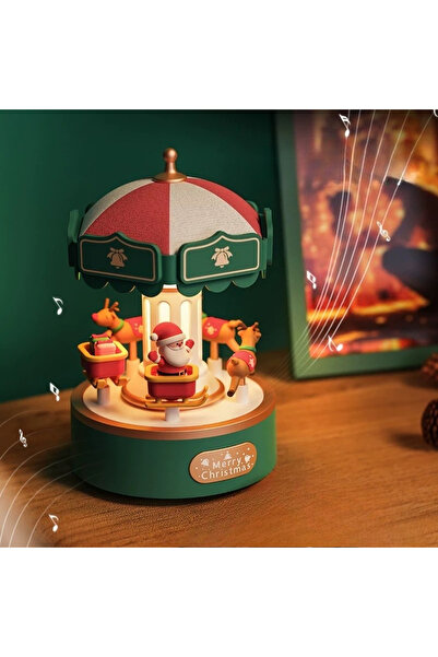 Choice1 Greeb Christmas Carousel Music Box Gift Night Light for Indoor Bedroo...