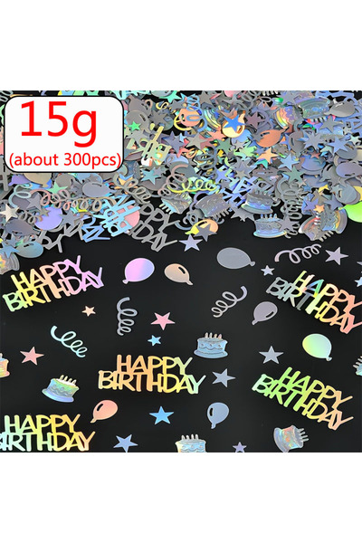 Choice1 15g about 300pcs Birthday Party Decoration Rainbow Colored Happy Birt...