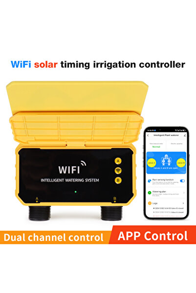 Choice1 2 Outlet With WIFI WIFI Solar Irrigation Timing Controller Smart Auto...