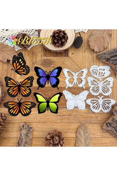 Choice Original Lovely 5 Styles Beautiful Butterflies Metal Cutting Dies Scra...