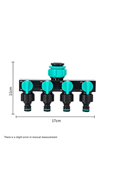 Choice1 وصلة صنبور زرقاء، ملحقات الحدائق، موزع مياه رباعي الاتجاهات، لوازم ال...