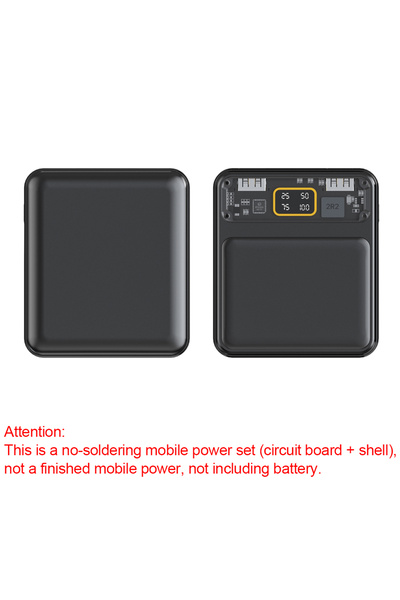 Choice Black 3*18650 Battery Holder Dual USB Power Bank Battery Storage Box S...