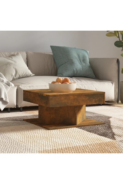 Concept Masă de cafea, stejar afumat, 57x57x30 cm, lemn prelucrat