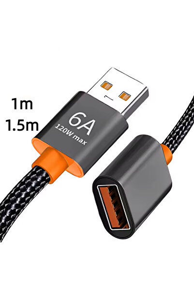 Choice كابل تمديد USB 3.0 أسود بطول 1.5 متر، 6 أمبير، ذكر إلى أنثى، لنقل البي...