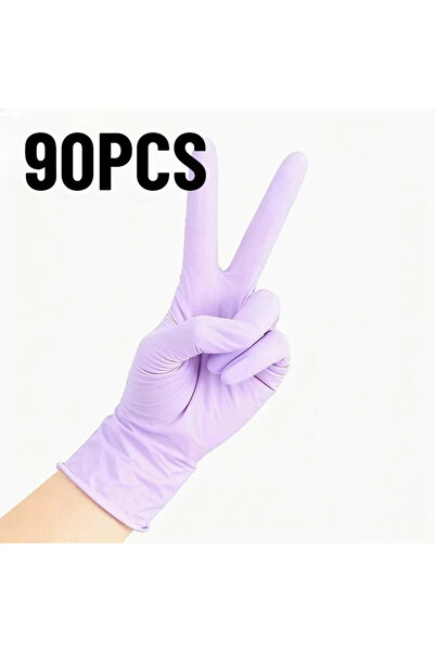 Choice4 M 90PCS 60/90PCS Light Purple Disposable Nitrile Gloves For Household...