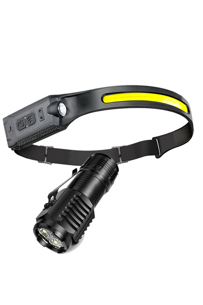 Choice6 Black-S312 LED HeadlampRechargeable 3-modes Lighting Headlight Flashl...