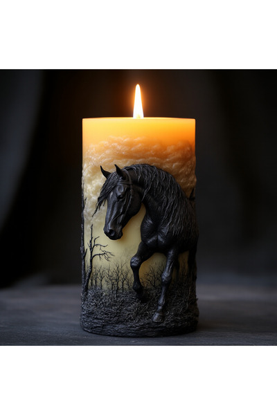 Choice قالب شموع من السيليكون بتصميم ثلاثي الأبعاد لحيوانات من سلسلة "حصان ال...