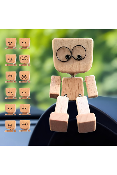 choice2 دمية خشبية تهتز قدميها من النوع B، مغناطيسية فنية، زينة مكتبية عصرية ...