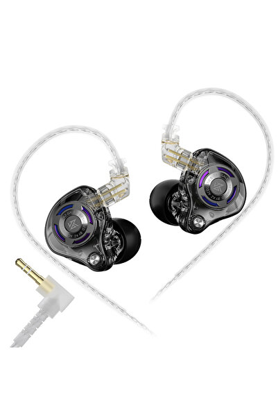 choice2 سماعة ألعاب KZ Gale Hi-Fi سوداء اللون، مقاس 3.5 ملم، بدون ميكروفون، ب...