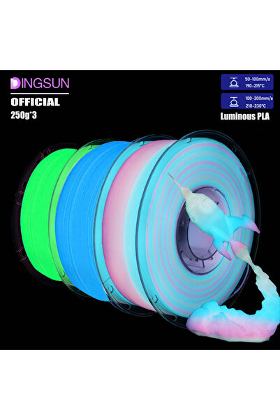 Choice7 مجموعة من 3 ألوان من خيوط الطباعة ثلاثية الأبعاد المضيئة بألوان قوس ق...