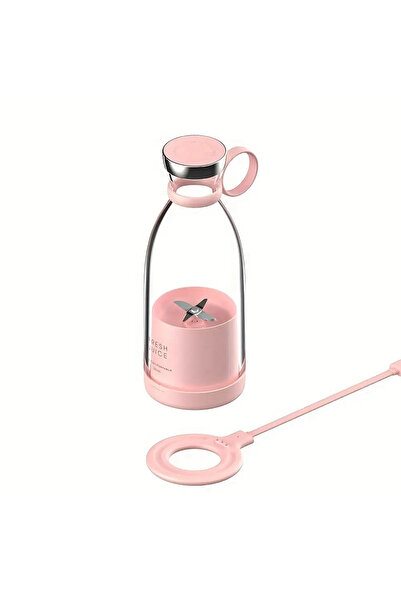 Choice1 خلاط فواكه لاسلكي صغير محمول باللون الوردي - مناسب للحمل والتنقل