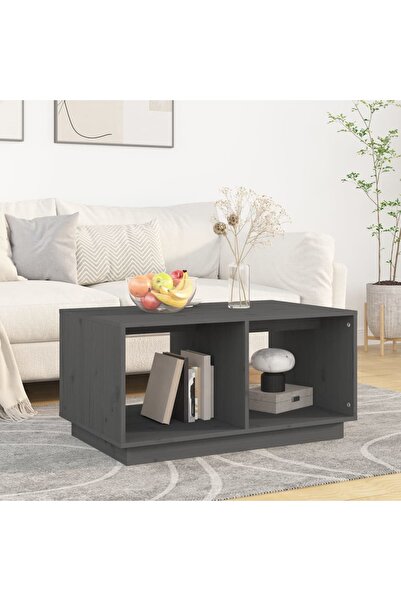 Concept Masă de cafea, gri, 80x50x40 cm, lemn masiv de pin