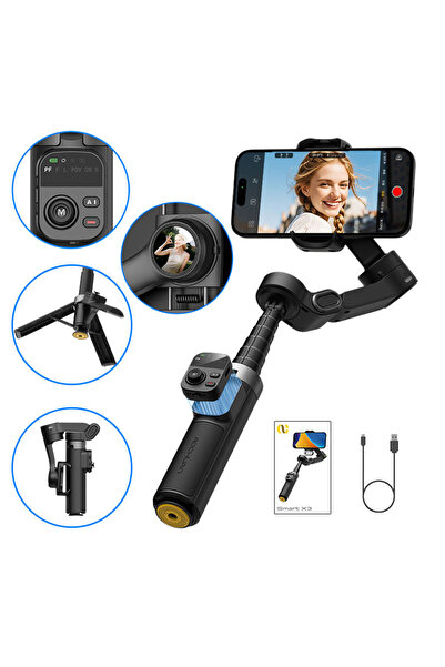 Choice مثبت الكاميرا المحمول ثلاثي المحاور Smart X3 من AHUAN، قابل للدوران 36...