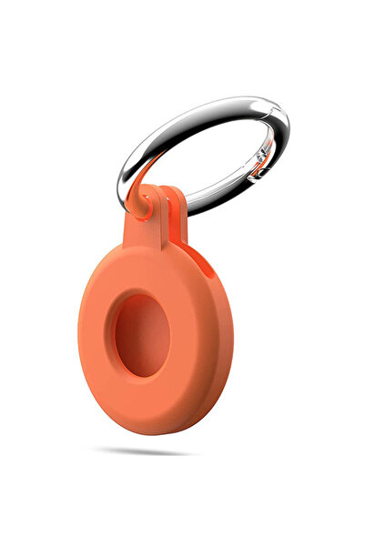 Choice4 غطاء برتقالي اللون لحافظة أجهزة تتبع Airtags، مصنوع من السيليكون السا...