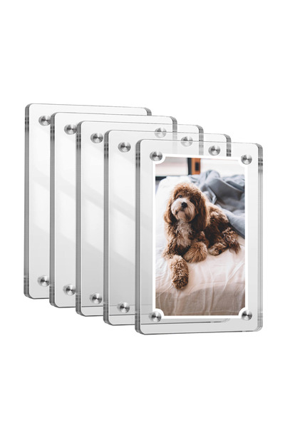 Choice3 3 Pack Acrylic Fridge Magnetic Photo Frames 6x9cm Home Decor Double S...