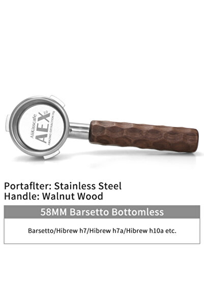 Choice9 58mm 3-Ears SS 58MM Coffee Bottomless Portafilter Naked Double Spout ...