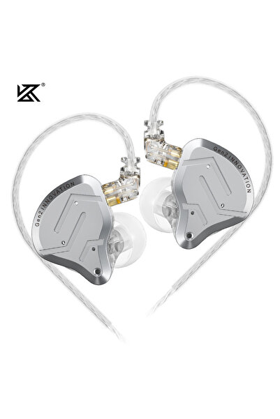 Choice1 Silver NO MIC KZ ZSN Pro 2 Hybrid Drive 1BA+1DD In Ear Metal Earphone...