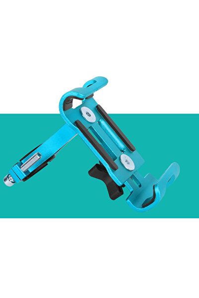 Choice1 حامل هاتف معدني ثابت أزرق اللون، يدور 360 درجة، للدراجات النارية واله...