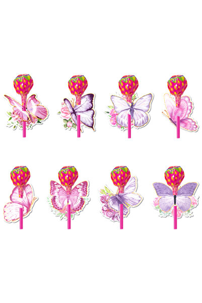 Choice1 16 قطعة متنوعة الأنماط، 8/16 قطعة، حامل بطاقات مصاصات ورقية على شكل ف...