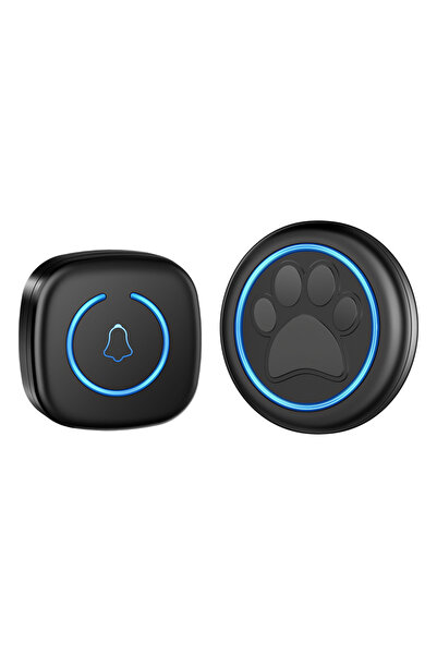 Choice1 EU Plug Black Pet Touch Ringer Button Bell 300M/984ft Range 60 Songs ...