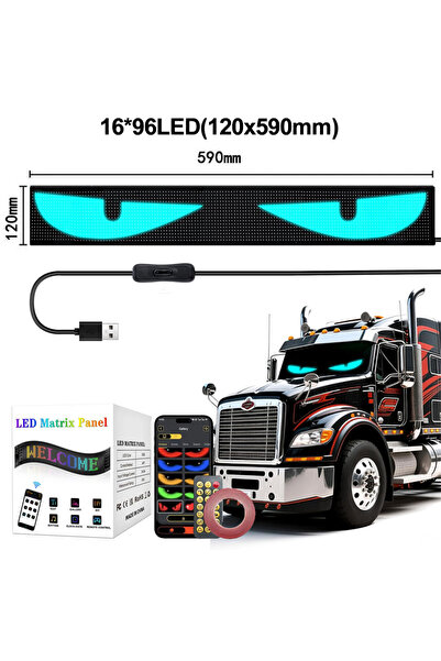 choice2 16 × 96 مصباح LED - 12 × 59 سم، مصابيح عين الشيطان LED 16 × 32 للزجاج...