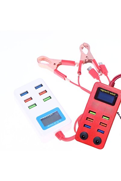 Choice KOQZM Random color 【TO】1Pcs 6USB With LCD Clip 12-24V Charger Multifun...