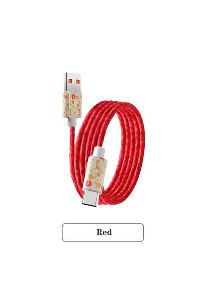 Choice14 2m Red 1 Quark Worla Fast Charging USB C-Line Dragon Pattern Gold Br...